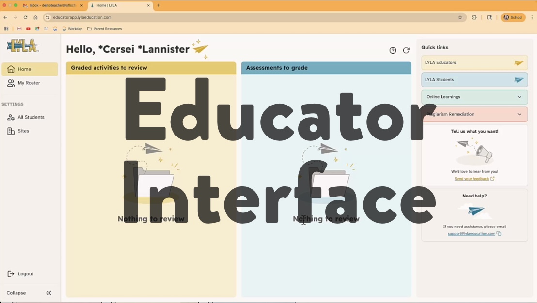 &nbsp&nbspEducator Interface Basics